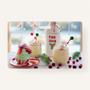 CHRISTMAS EGGNOG  ID BADGE