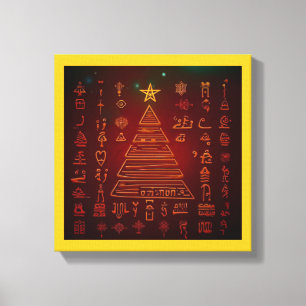 Christmas Egyptian Hieroglyphs 1 Canvas Print
