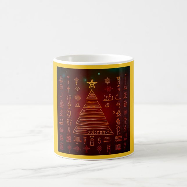 Christmas Egyptian Hieroglyphs 1 Coffee Mug (Center)