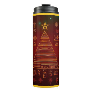 Christmas Egyptian Hieroglyphs 1 Thermal Tumbler