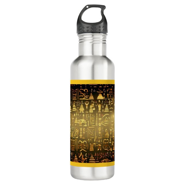 Christmas Egyptian Hieroglyphs 2 710 Ml Water Bottle (Front)