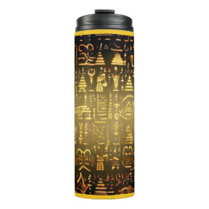 Christmas Egyptian Hieroglyphs 2 Thermal Tumbler
