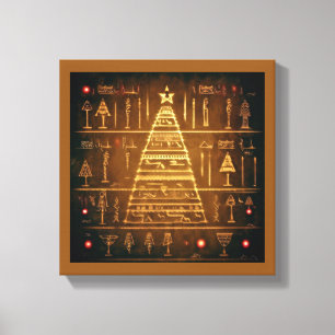 Christmas Egyptian Hieroglyphs 3 Canvas Print