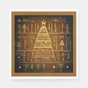 Christmas Egyptian Hieroglyphs 3 Napkin