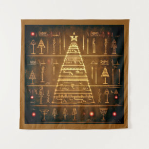 Christmas Egyptian Hieroglyphs 3 Tapestry