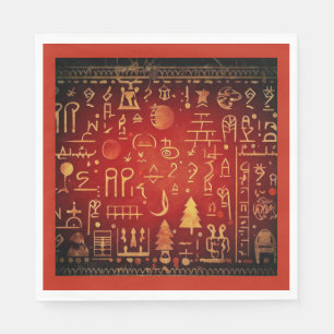 Christmas Egyptian Hieroglyphs 4 Napkin
