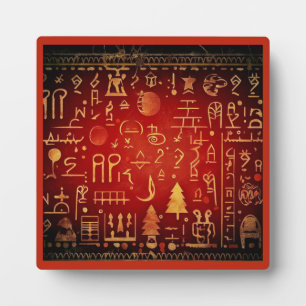 Christmas Egyptian Hieroglyphs 4 Plaque