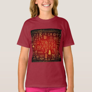 Christmas Egyptian Hieroglyphs 4 T-Shirt
