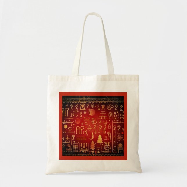 Christmas Egyptian Hieroglyphs 4 Tote Bag (Front)
