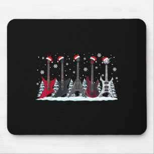 Christmas Electric Guitars Metalhead Guitarist Xma Mouse Mat