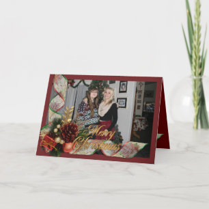 Christmas elegance 2 photo card