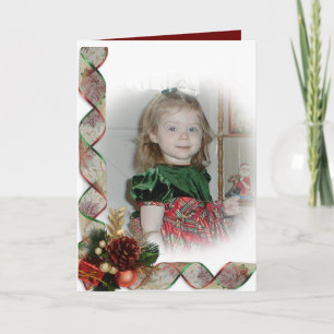 Christmas elegance card gold and red Victorian