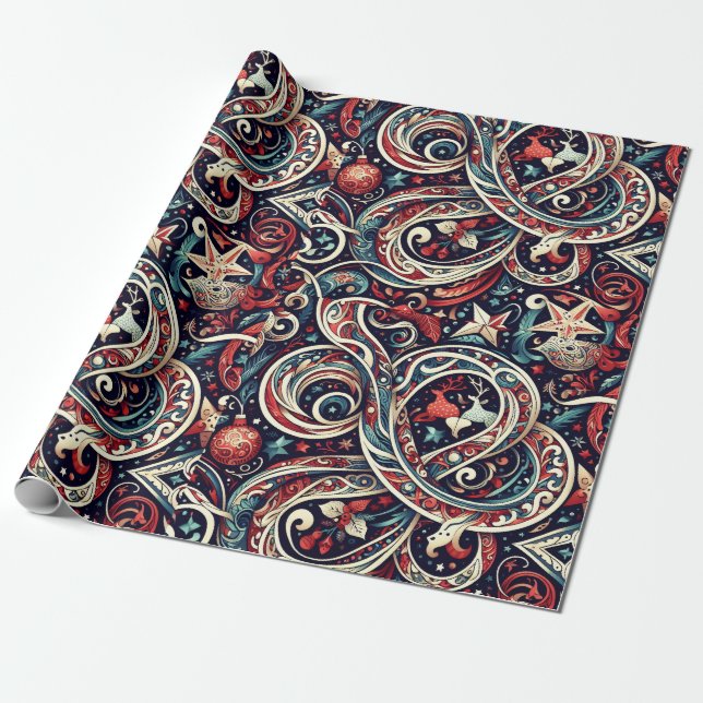 Christmas Elegance n26 Wrapping Paper (Unrolled)