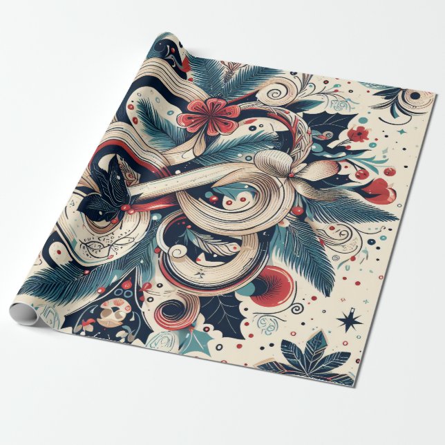 Christmas Elegance n29 Wrapping Paper (Unrolled)
