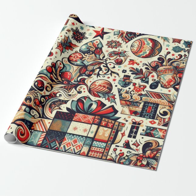 Christmas Elegance n29 Wrapping Paper (Unrolled)