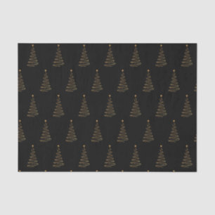 Christmas Elegant Black and Gold Tree   Tissue Paper