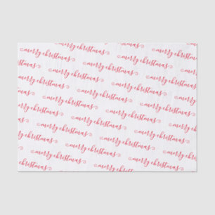 Christmas Elegant Black White Handwritten Custom Tissue Paper