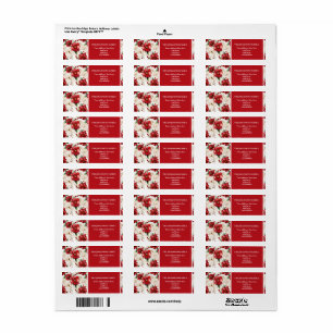 Christmas Elegant Floral Red Green Pattern address