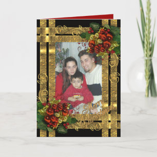 Christmas elegant full size card for your photo