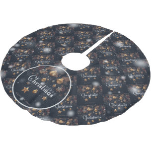 Christmas Elegant Gift Brushed Polyester Tree Skirt