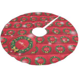 Christmas Elegant Gift Brushed Polyester Tree Skirt