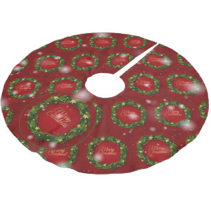 Christmas Elegant Gift Brushed Polyester Tree Skirt