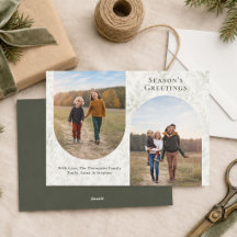 Christmas Elegant Green Arch Photo Collage 