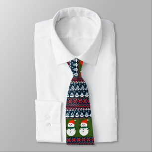 Christmas Elegant Knit Pattern  Tie