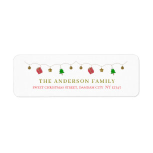 Christmas Elegant Simple Return Address