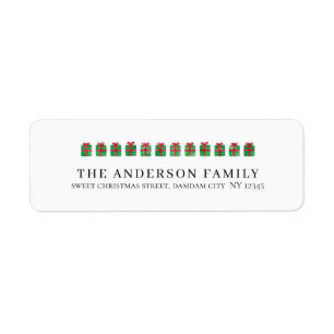 Christmas Elegant Simple Return Address