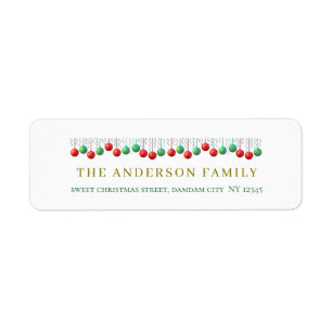 Christmas Elegant Simple Return Address