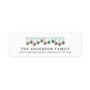 Christmas Elegant Simple Return Address