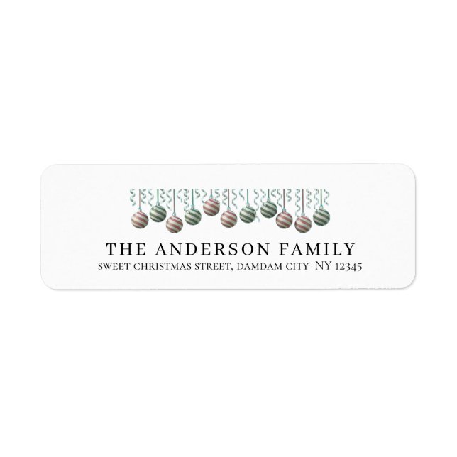 Christmas Elegant Simple Return Address (Front)