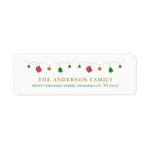 Christmas Elegant Simple Return Address