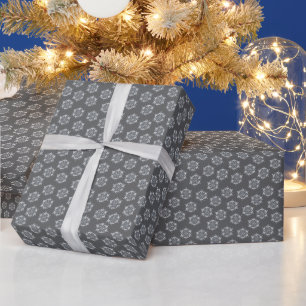 Christmas Elegant Watercolor Snowflakes Pattern  Wrapping Paper