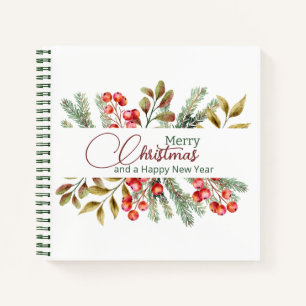 Christmas Elegant Watercolour  Notebook