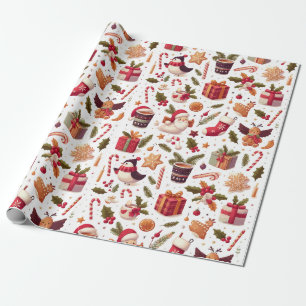 Christmas Elements Christmas Gifts Wrapping Paper