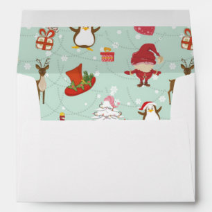 Christmas Elements Reindeer Elves Envelope