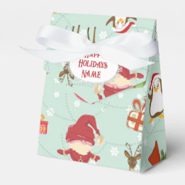 Christmas Elements Reindeer Elves Favour Box