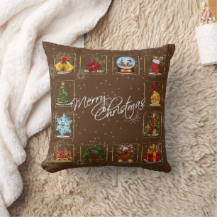 Christmas Elements Throw Pillow