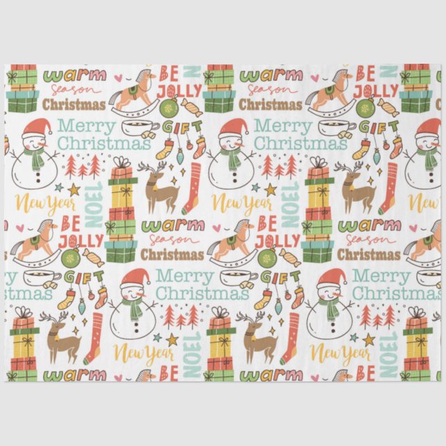 Christmas Elements Tissue Paper (Front)