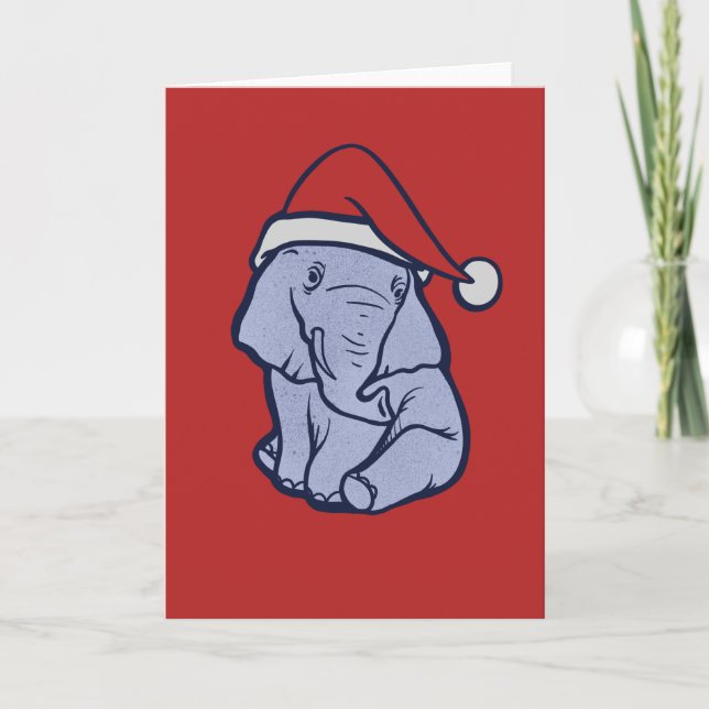 Christmas Elephant Card (Front)