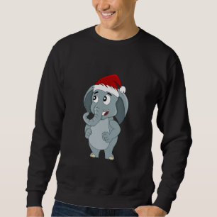 Christmas elephant cartoon sweatshirt