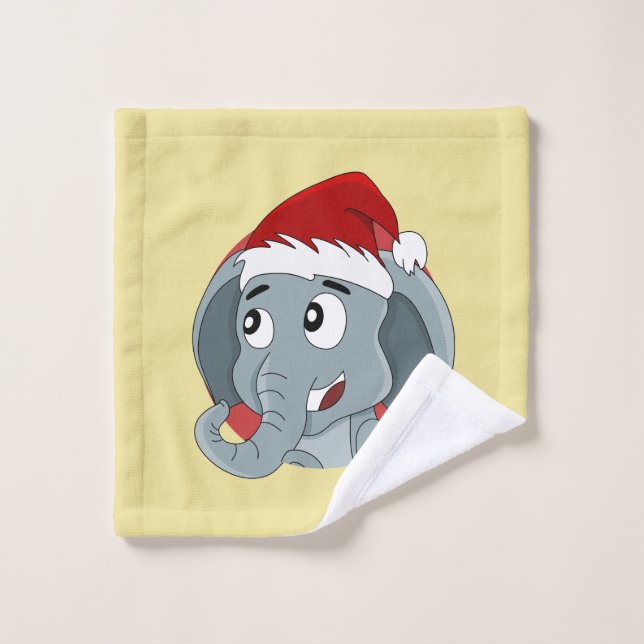 Christmas elephant cartoon wash cloth (Wash Cloth)