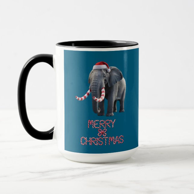 Christmas Elephant Mug (Left)