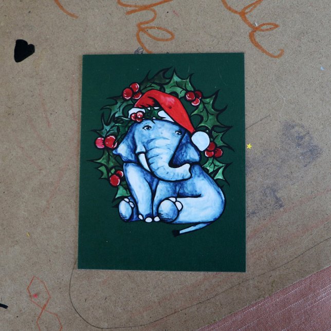 Christmas Elephant Postcard (Creator Uploaded)