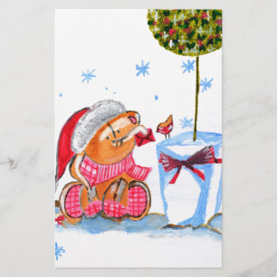 Christmas Elephant Stationery