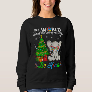 Christmas Elephant Tee Autism Awareness Month Ribb