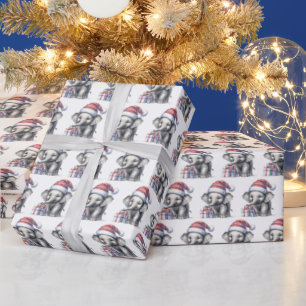Christmas Elephant With Gifts Wrapping Paper