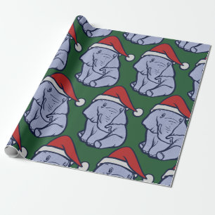 Christmas Elephant Wrapping Paper